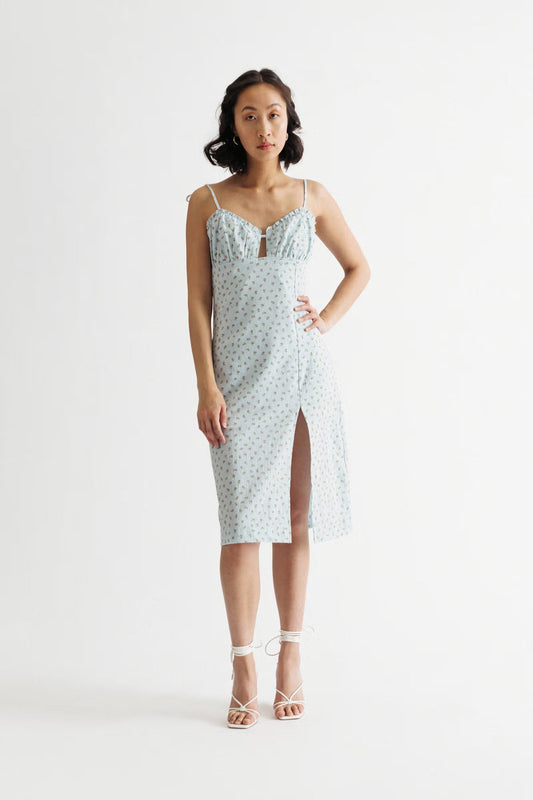 Tobi Feels Like Summer Floral Slit Mini Dress