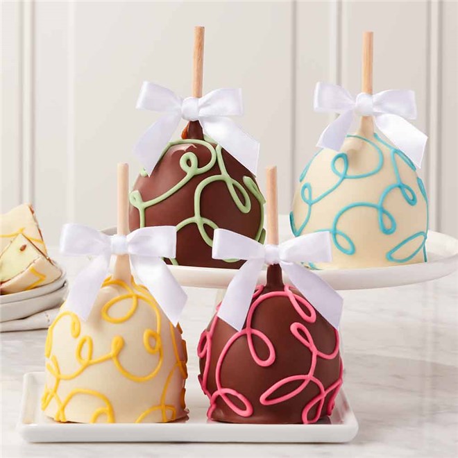Mrs Prindables Springtime Swirls Caramel Apple 4-Pack
