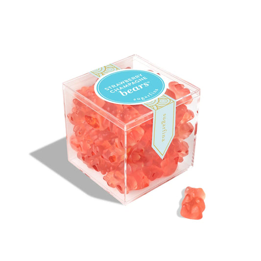 Sugarfina Strawberry Champagne Bears Gummy - Large Candy Cube (x2)