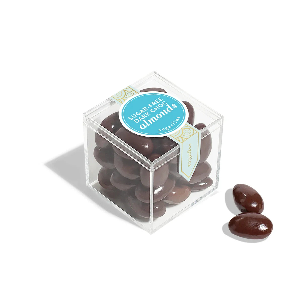 Sugarfina Sugar-Free Dark Chocolate Almonds - Small Candy Cube (x4)