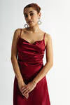 Tobi Emma Satin Cowl Neck Midi Dress