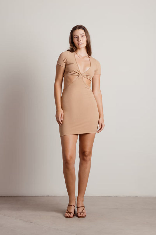 Tobi Promise You Ribbed Cutout Mini Dress x2