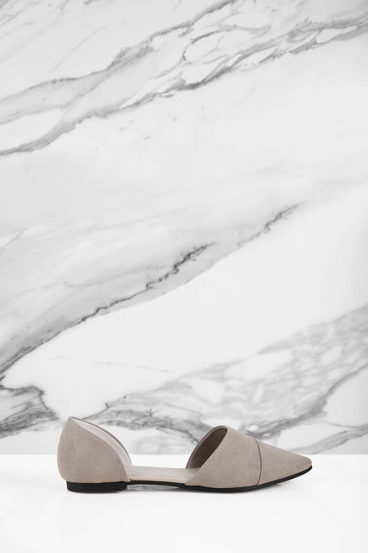 Tobi Chinese Laundry Easy Does It Suede Flats - Taupe