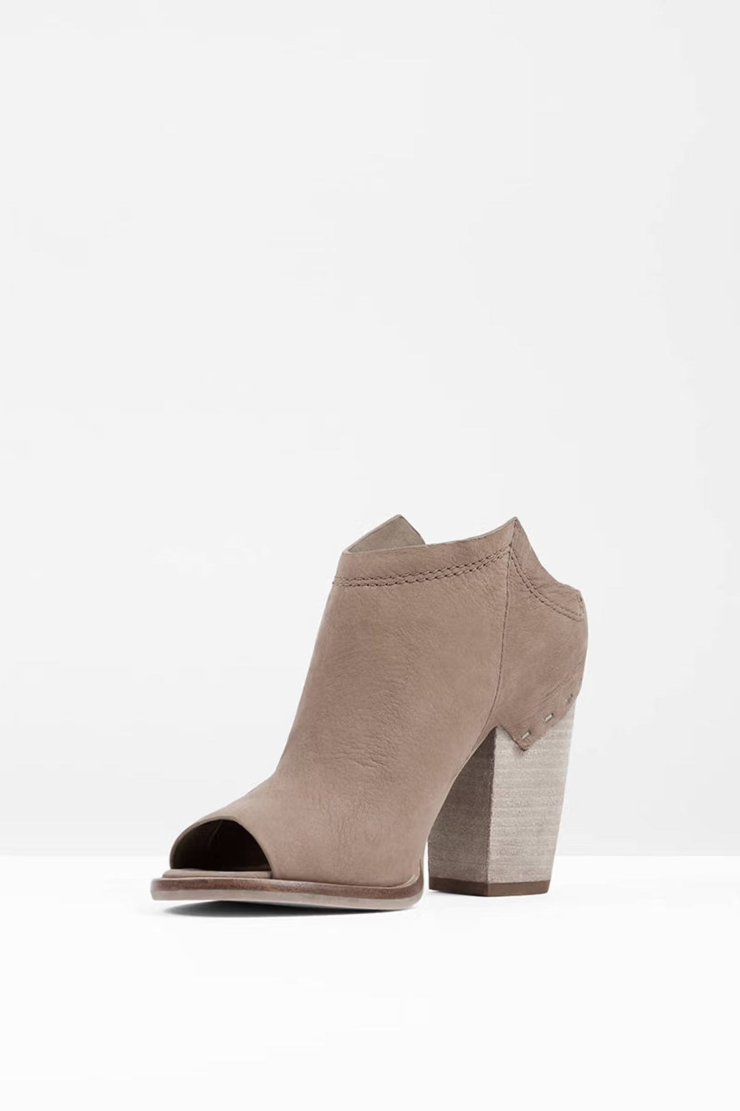 Tobi Dolce Vita Noa Peep Toe Heels - Taupe Nubuck
