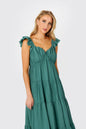 Tobi Mary Jane Tiered Ruffled Sleeves Maxi Dress