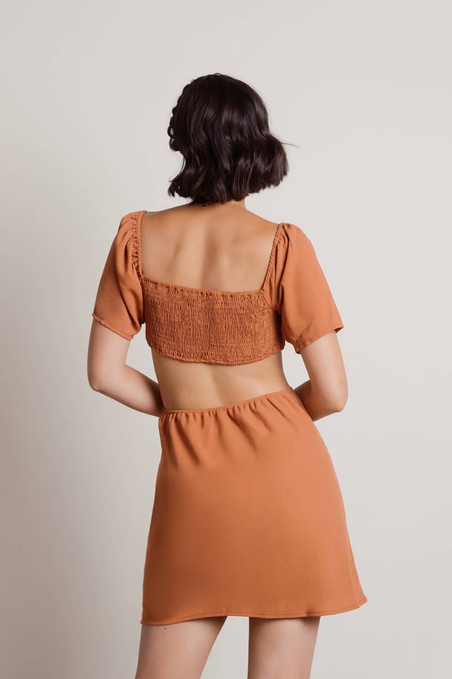Tobi Serasa Cutout Skater Mini Dress