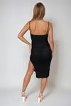 Tobi Gilded Glare Pleated Bustier Midi Dress