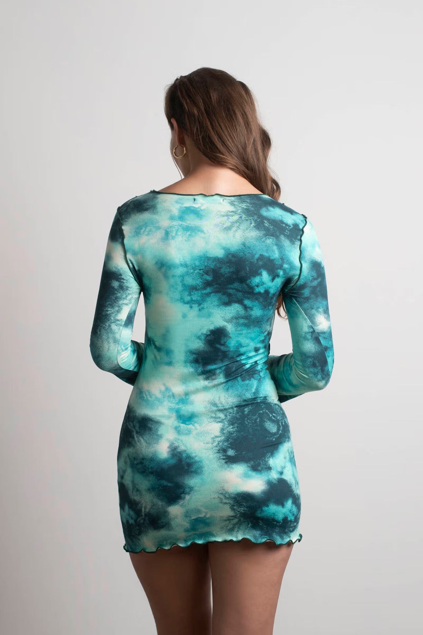 Tobi Underwater Tie Dye Cutout Mini Dress x2