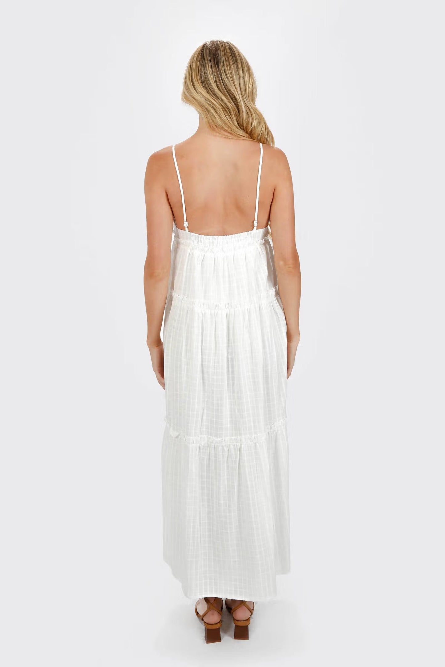 Tobi Julianne Chiffon Tiered Maxi Dress