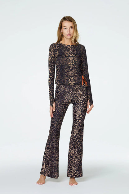 Watskin Sunwear Juliette Palazzo Pant in Leopard