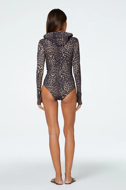 Watskin Sunwear Lola Bodysuit in Leopard