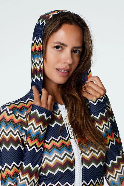 Watskin Sunwear Lola Bodysuit in Zig Zag