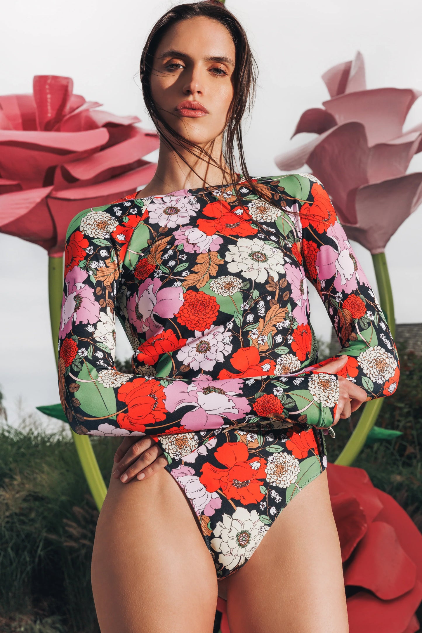 Watskin Sunwear Belle Bikini Bottom in Multi Floral