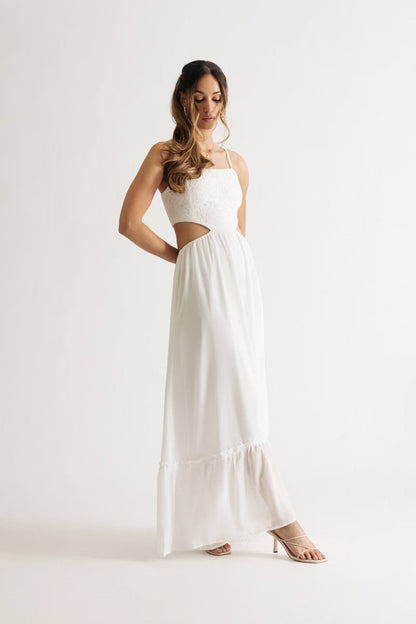 Tobi Angel Touch Chiffon Cutout Maxi Dress