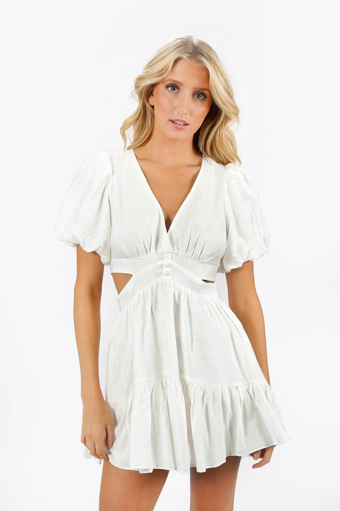 Tobi Roselle Cutout Deep V Mini Dress x2
