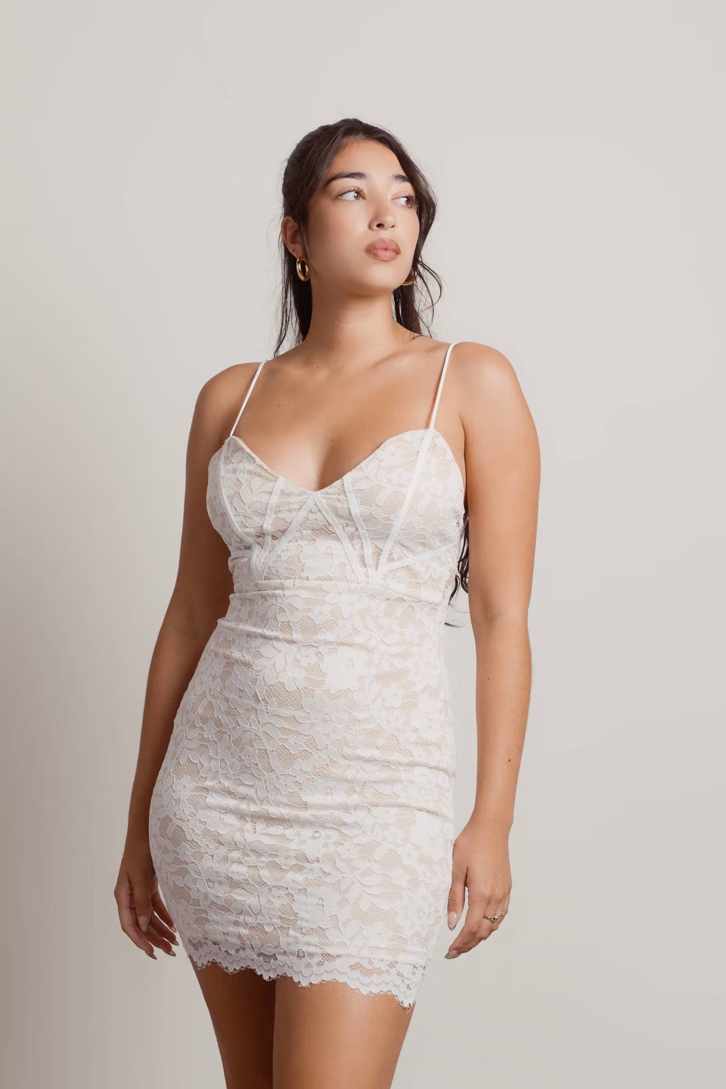Tobi Secret Crush Lace Bustier Mini Dress x2