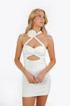 Tobi Zammarah Cross Halter Bodycon Mini Dress