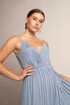 Tobi Love Galore Pleated Slit Maxi Dress