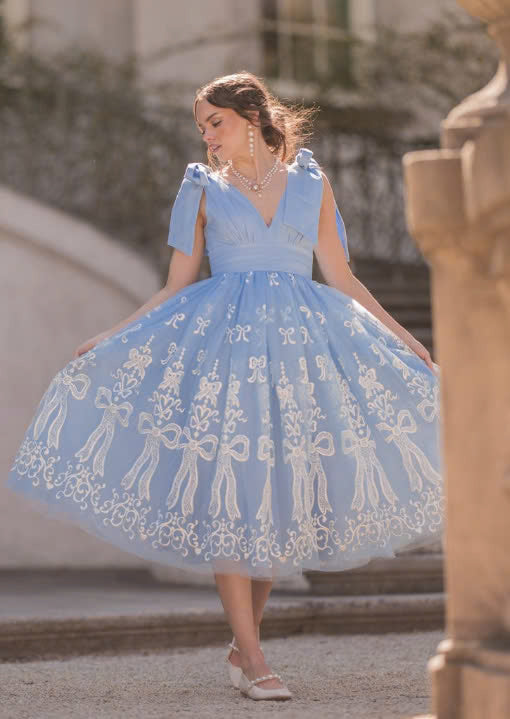JessaKae Cindy Dress - Blue Ribbon