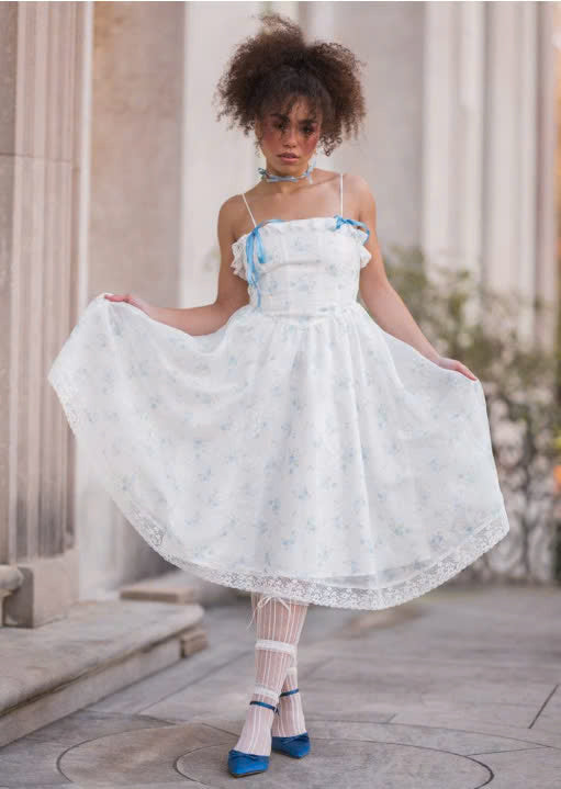 JessaKae Coquette Dress - Forget-Me-Not