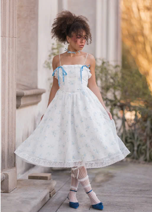 JessaKae Coquette Dress - Forget-Me-Not