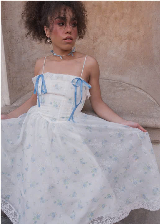 JessaKae Coquette Dress - Forget-Me-Not