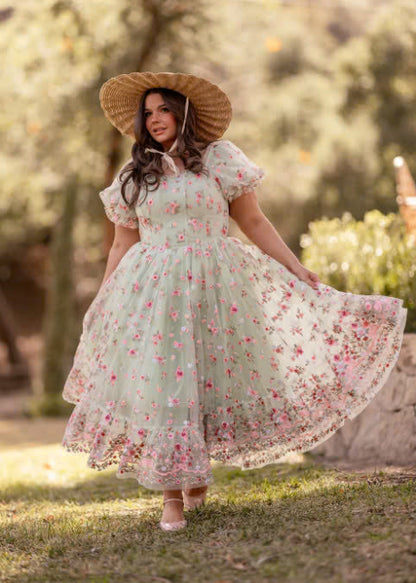JessaKae Rosalie Dress - Mint Blush