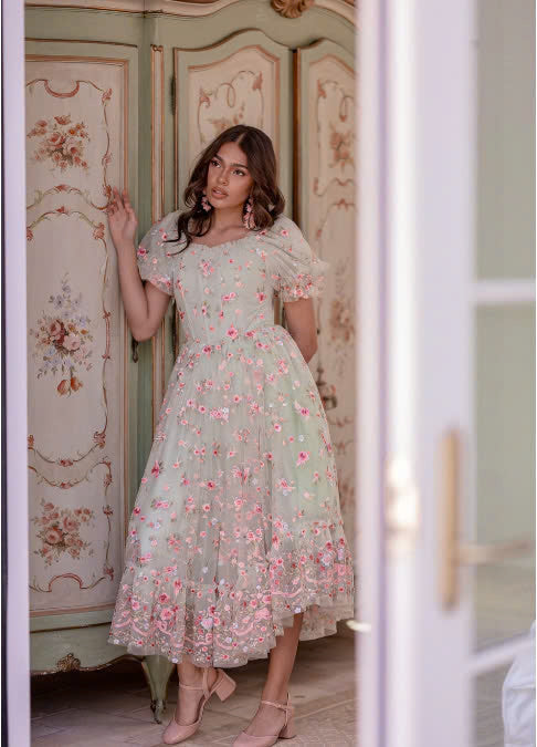 JessaKae Rosalie Dress - Mint Blush