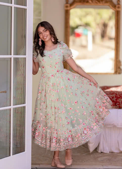 JessaKae Rosalie Dress - Mint Blush