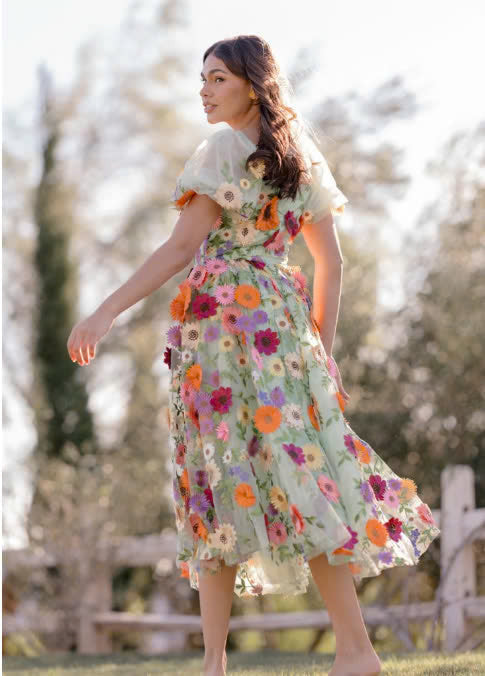 JessaKae Garden Waltz Dress - Meadow Green