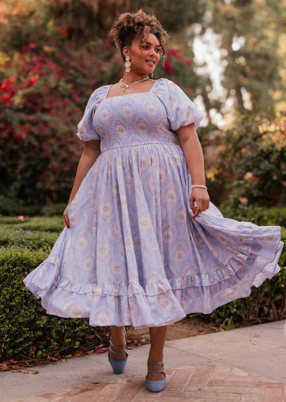 JessaKae Blooming Bows Dress - Bluebell