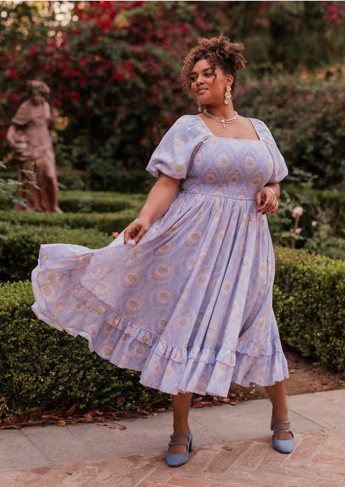 JessaKae Blooming Bows Dress - Bluebell